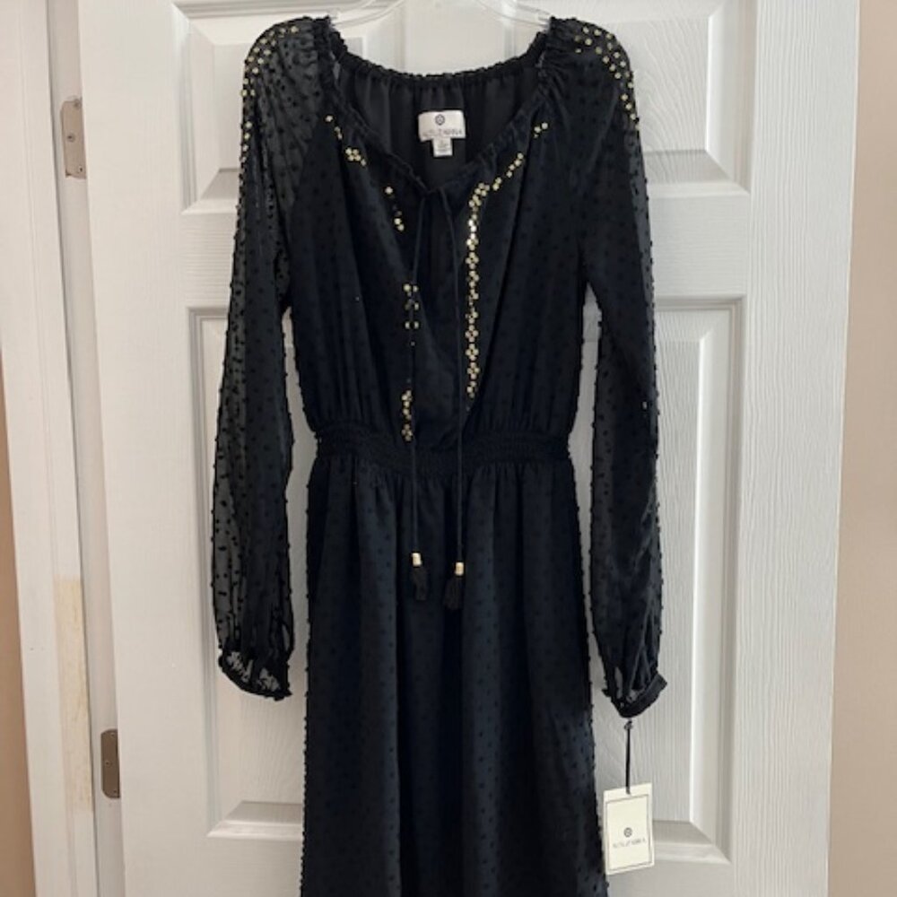 Altuzarra for Target Dress Long Sleeve Swiss Dot Sequin Size 2
